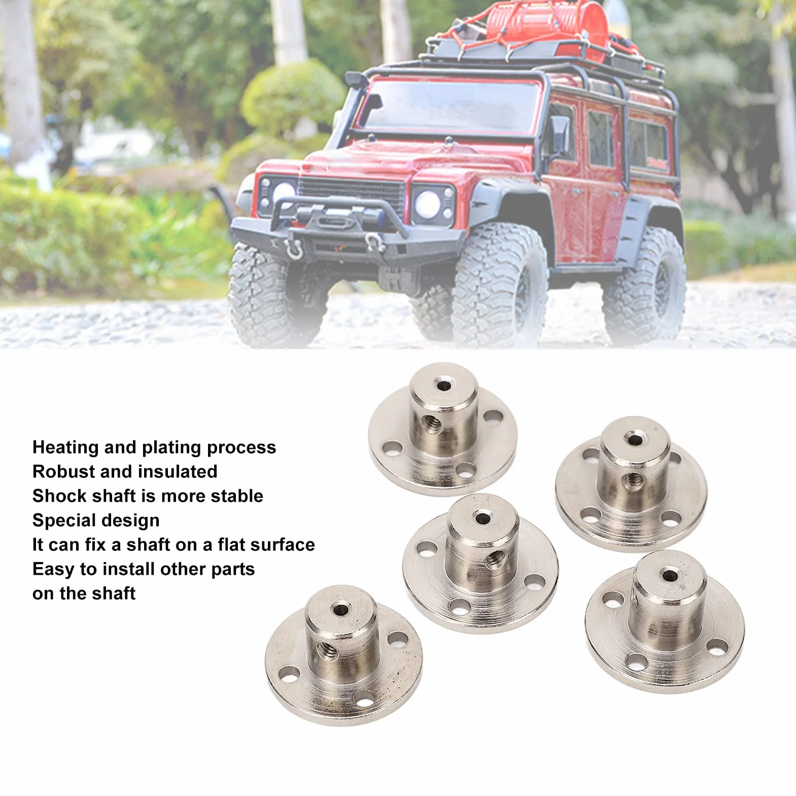 Flanschkupplungsverbinder, 5PCS Hohe Härte 45 Stahl 2mm Flanschführungswellenkupplung, Starres Führungsmodellkupplungszubehör Mit Schrauben Für DIY RC-Modellmotoren