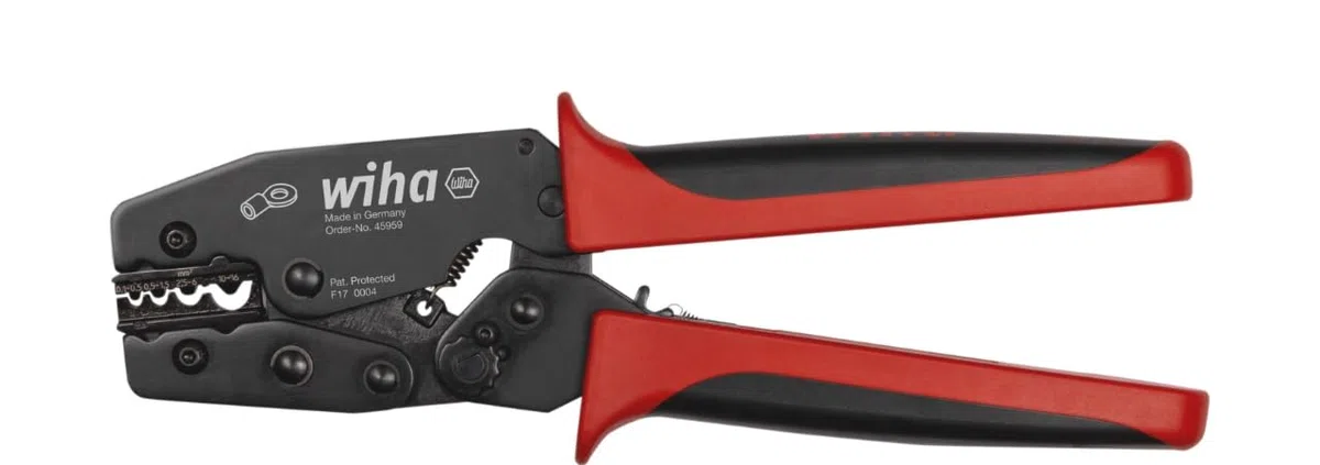 Wiha Crimpzange für nicht isolierte Kabelschuhe mit geschlossener Hülse 220 mm (45959)