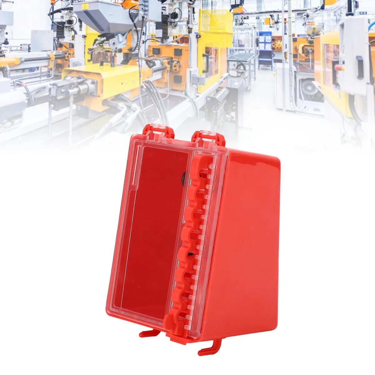 Lockout Tagout Gruppenschlosskasten, Lockout Tagout Loto Box, Tragbare Wandmontage Gruppenschloss 8 Loch Schlüsselstation mit Transparenter Platte