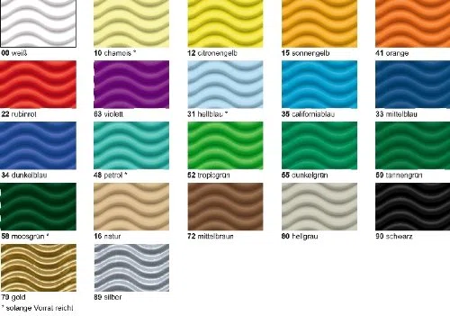 3D-WELLP. UNI 260G. 50x70CM, 10BG. 10F. SORTIERT