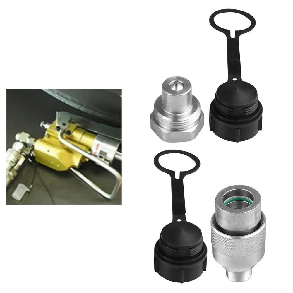 Hydraulischer Schnellverbinder Set 3/8 Zoll NPT Gewinde Hochdruck 10000 PSI mit Staub kompatibel mit Enerpac C-604 und für Parker 3000 Serie für Hydraulikzylinder