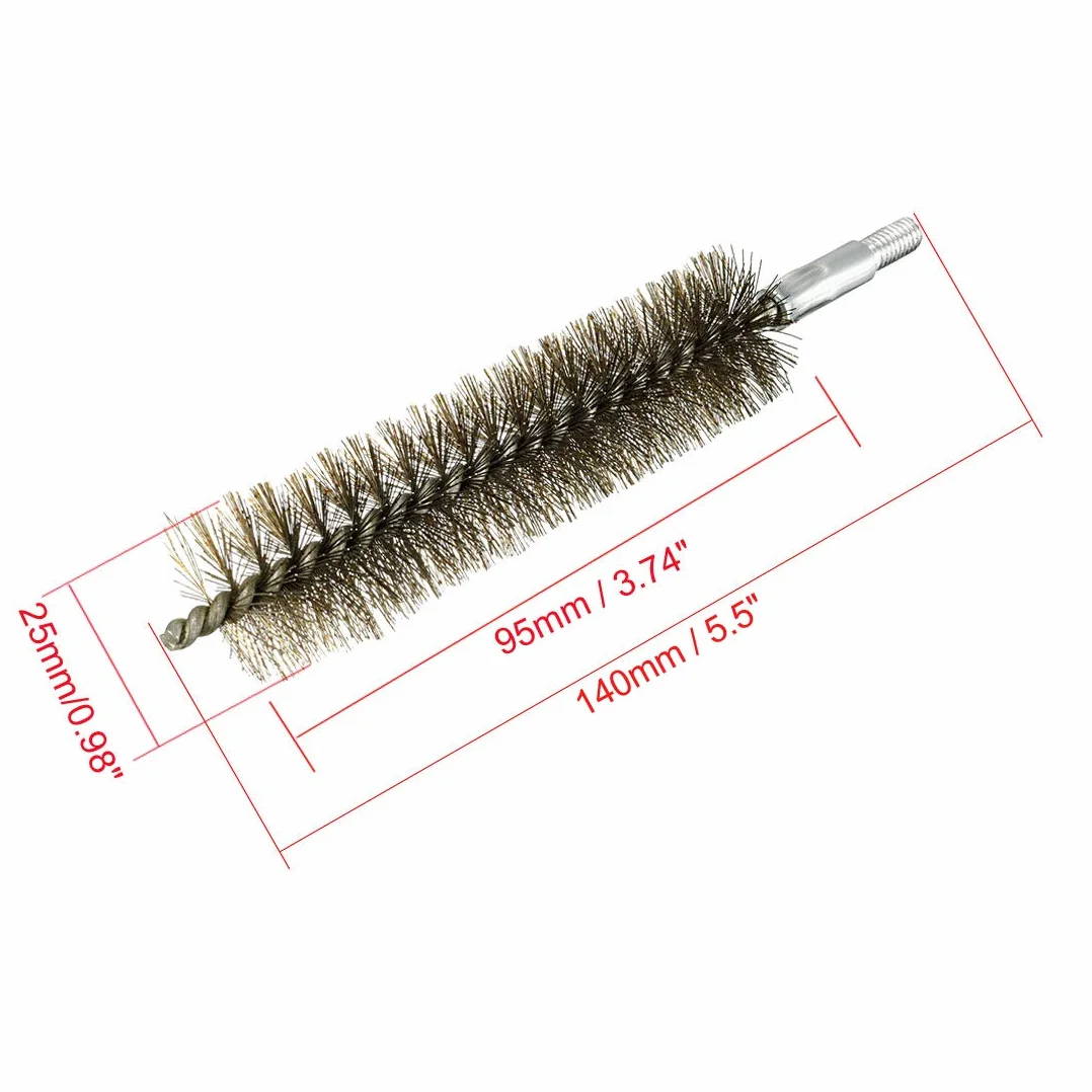 sourcing map 2Stk. M6 Stahldraht Rohr Fegen Reinigung Schornsteinbürste 25mm Durchmesser DE de