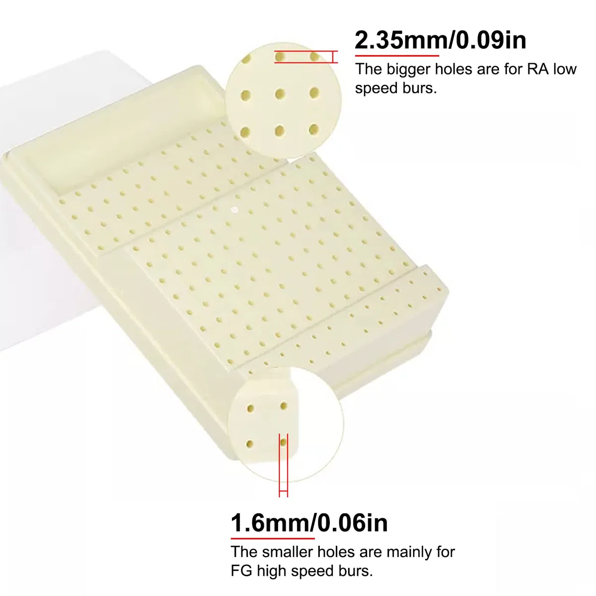 Dental Bohrer, 168 Löcher Dental Bohrer Halter Dental Bohrer Ständer Organizer Container Dental Zubehör