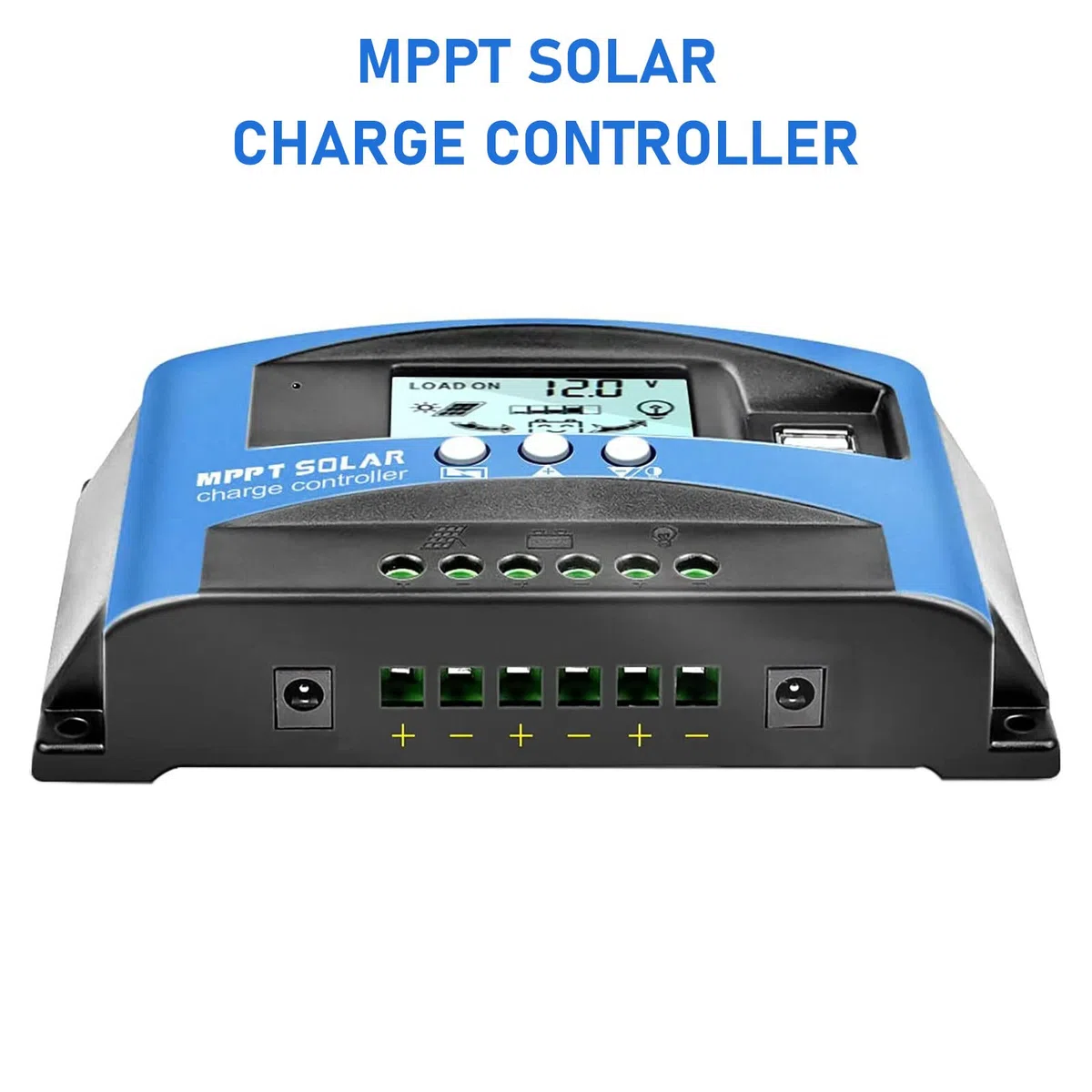 30A MPPT Solarladeregler,12V/24V Solar Charge Controller ,Autofokus Tracking,Solarpanel Regler mit LCD Display,Dual USB port