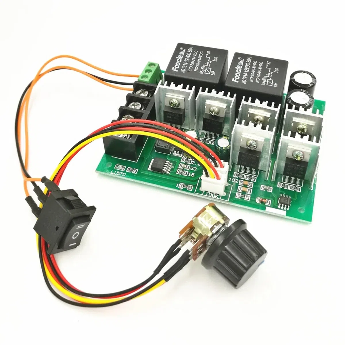 50 TEILE/LOS PWM DC motor drehzahlregler motor 12v24v36v48v invertiert schalter umkehrschalter 40A (6,5)