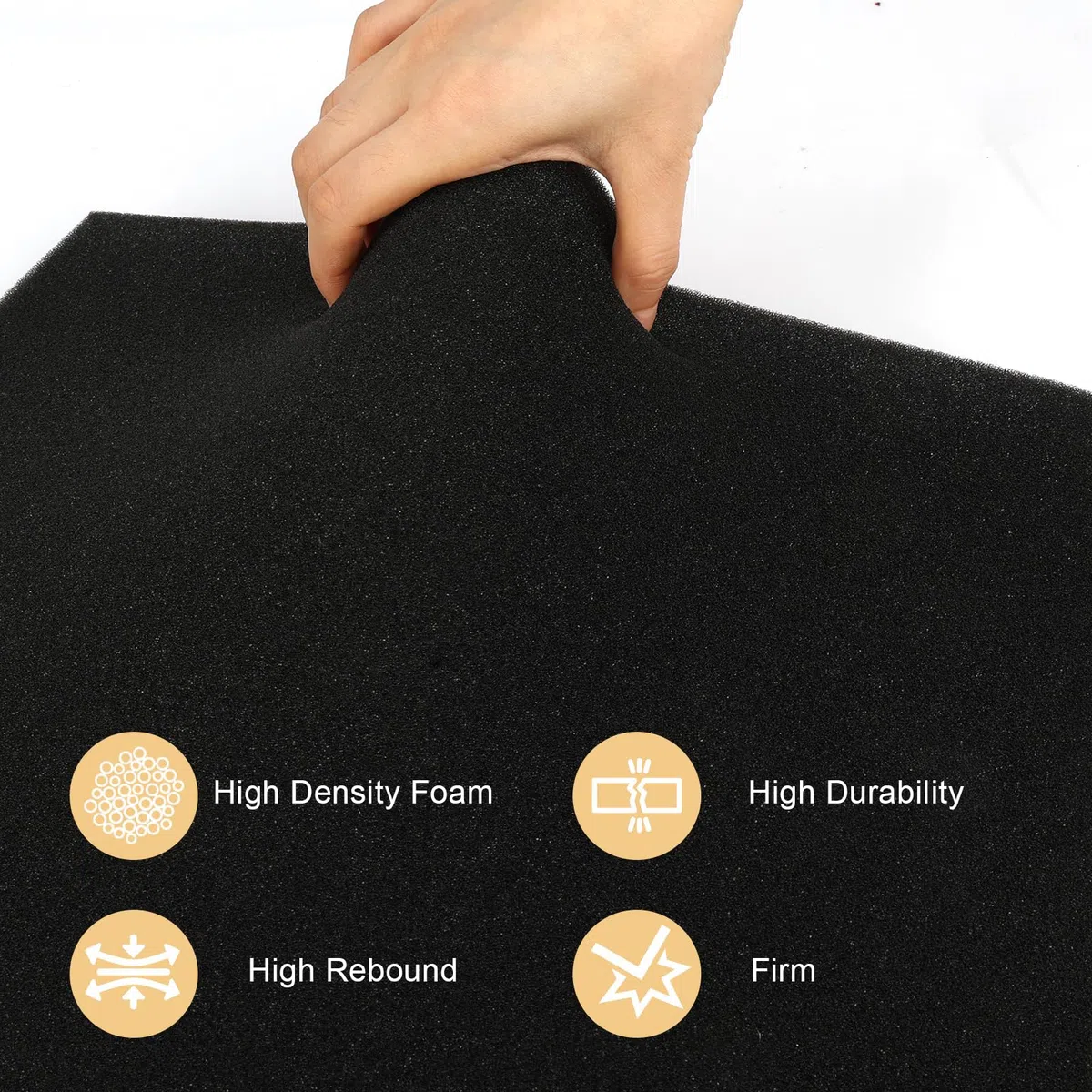 4x Schaumstoffplatte 40x30x2,5cm Schwarz für Werkzeugkoffer | Schaumstoff Zuschnitt; Würfelschaumstoff für Kamerakoffer; als Koffereinlage für Tabletop Miniaturen