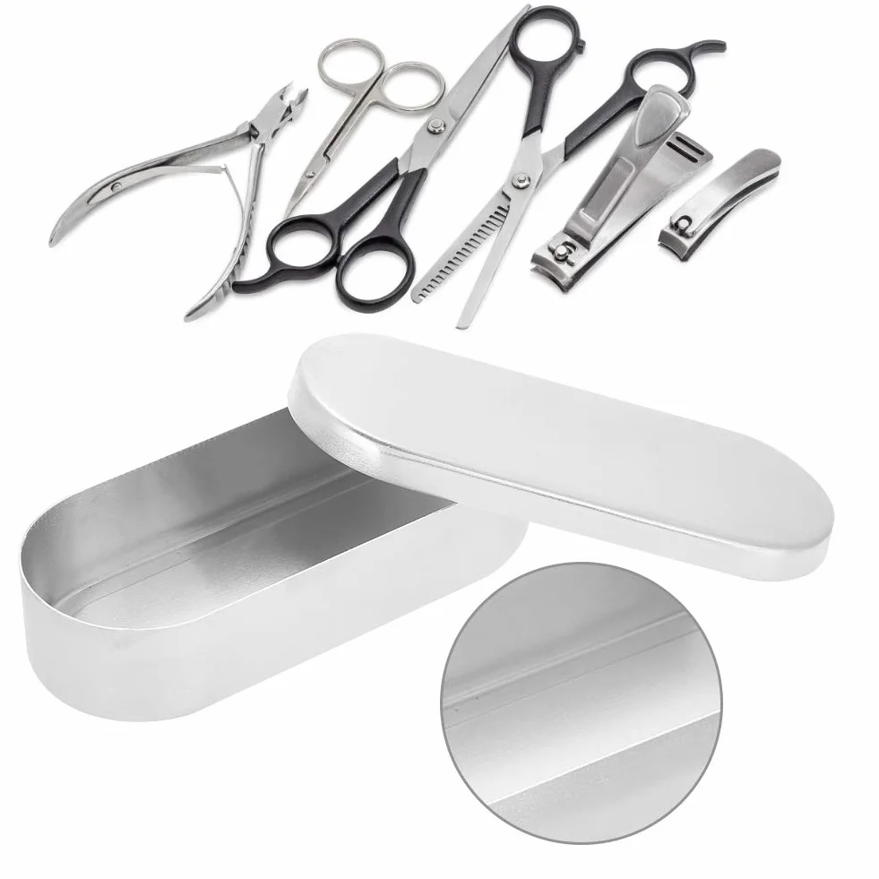 Beauty Desinfector Box Medizinischer Sterilisator aus rostfreiem Stahl, Dentalinstrumente, quadratische Schale mit Deckel, Needle Desinfektionsbox für - und