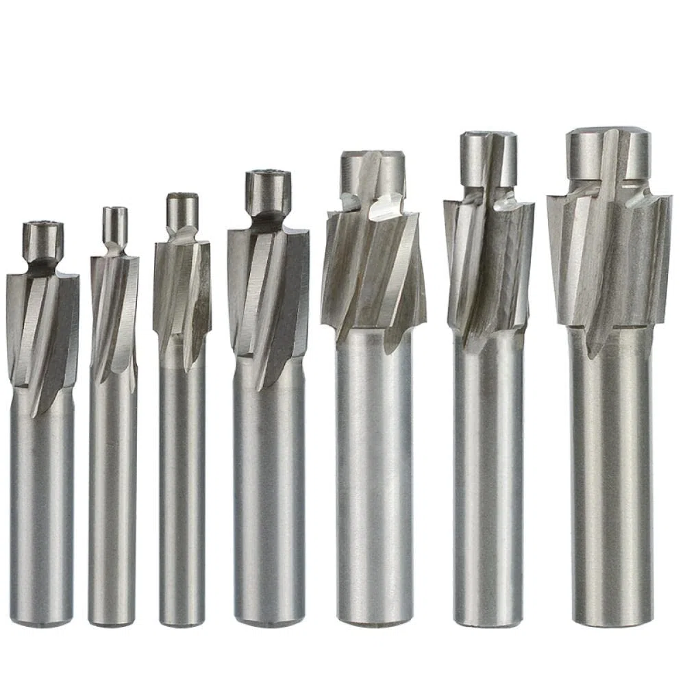 1pc 4 Flöte Senker Schaftfräser M3-M16 Pilot Nutting Tool Fräser Senker Schaftfräser Pilotloch HSS Fräser-M6,2x10x10,4x58