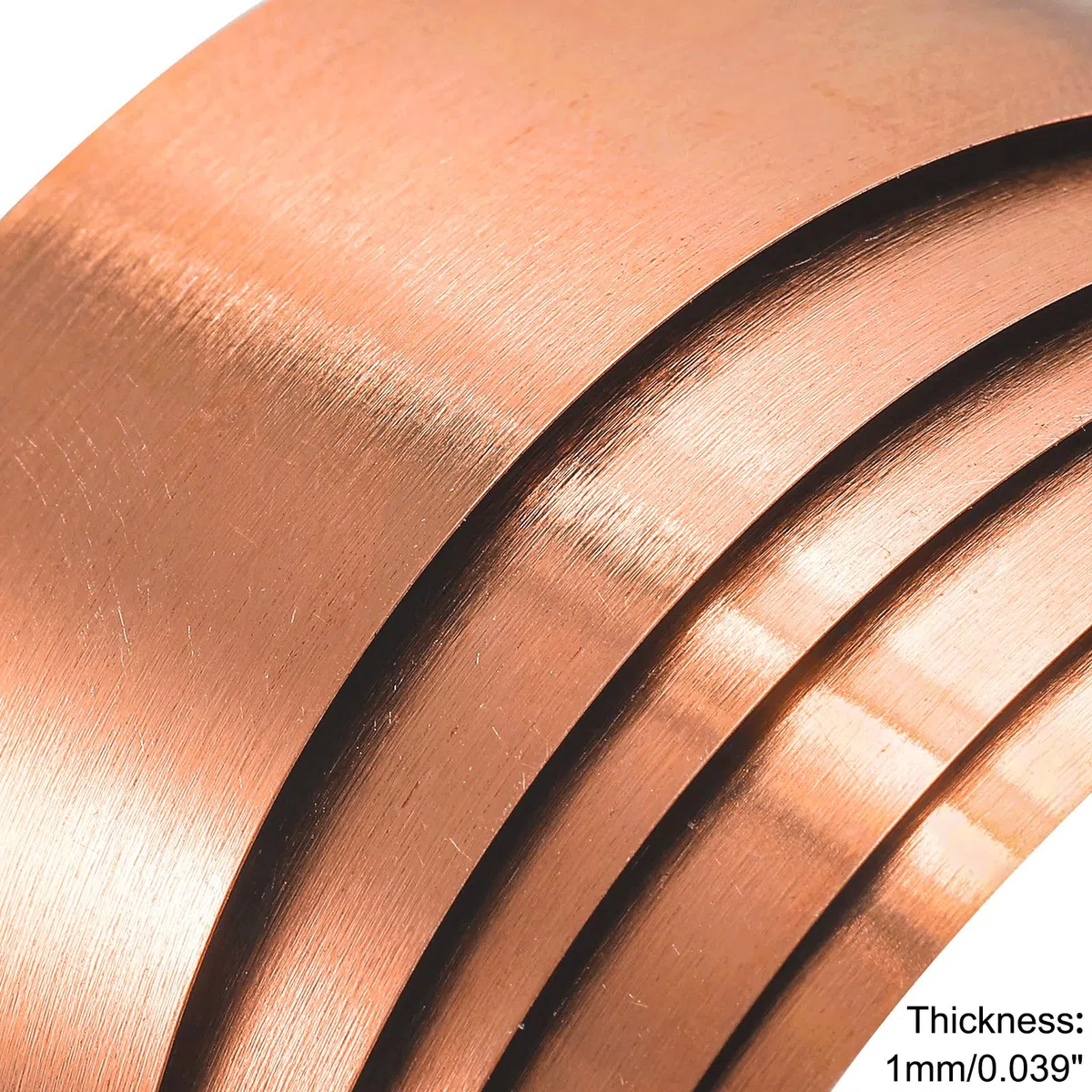 QUARKZMAN Kupferblech Kupferfolie Kupferplatte Kupfermatte Kupferplatten Kupferband Metallfolien Poliertes Kupfer Blatt Rolle Metall Folie Platte 1000mm x 20mm x 1mm