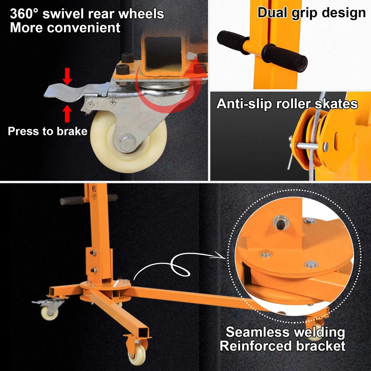 Mobilkran mit manueller Seilwinde - Handbetriebener, kompakter Hebekran, Tragfähigkeit 200 kg