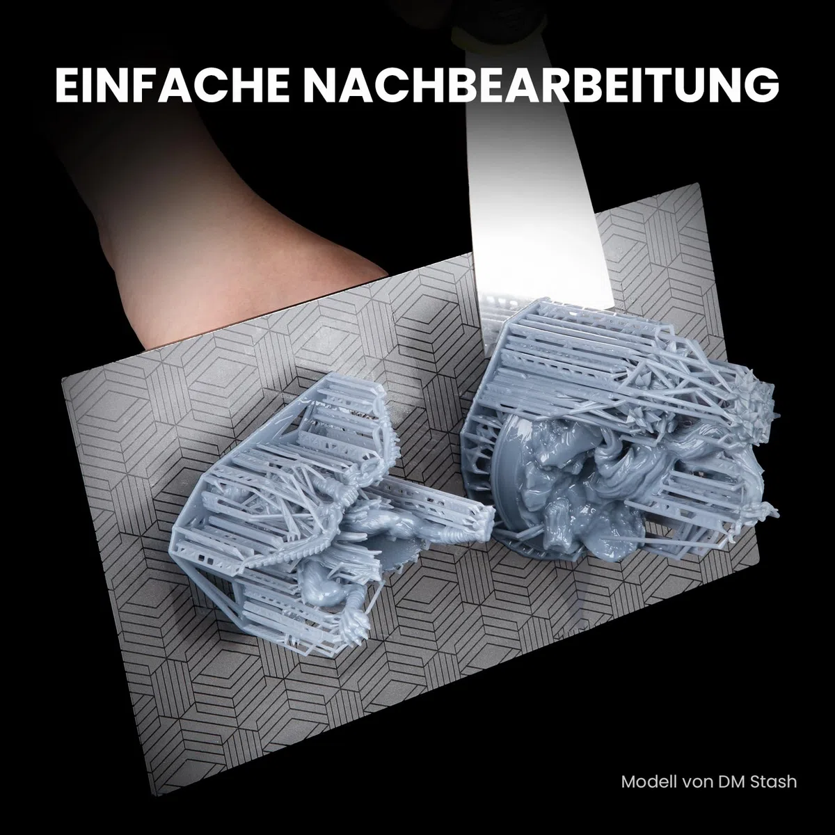 ELEGOO 3D Drucker Resin, UV 405nm Standard Resin mit Hohe Präzision und Schnelle UV-Härtung für MSLA/DLP/LCD 3D Drucker, Photopolymer-Kunstharz Flüssige 3D-Druckmaterialien, Grau 1000g