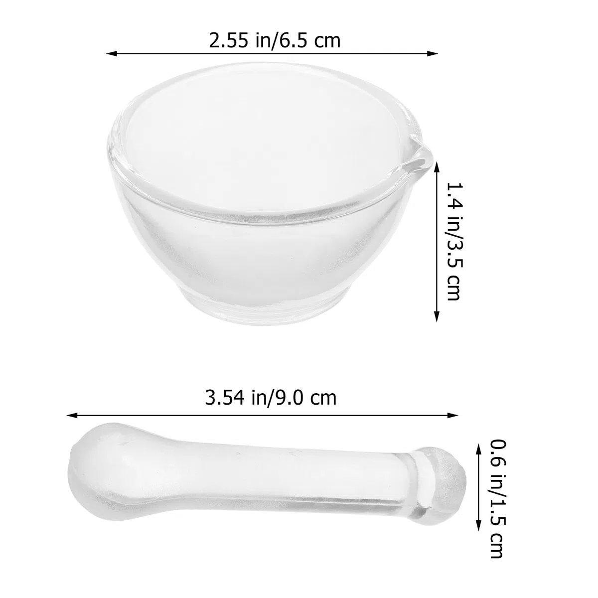 1 Satz Glasmörser Pfeffermühle Medizinmühlen-mischer Pesto- Manuelles Stampfen Von Knoblauch Schleifwerkzeuge Mini Guacamole-schüssel Pfefferbrecher Rührschüssel Haushalt mini instrument