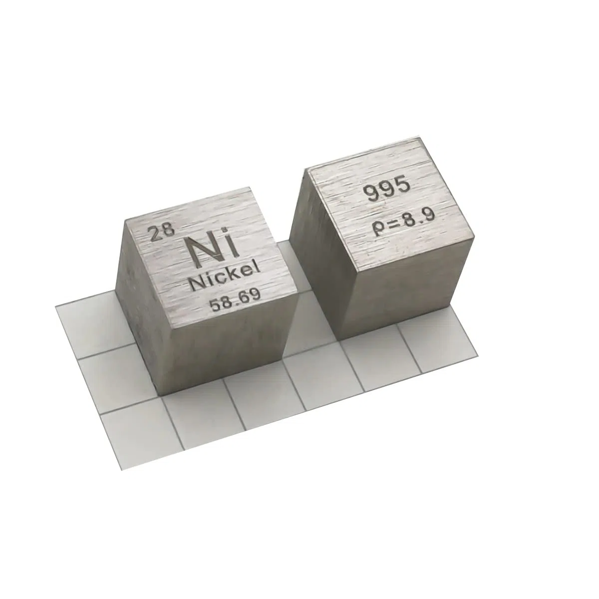 Nickel (Ni) Dichtewürfel, präzise Laborqualität über 99,9 % hoher Reinheit, verwendet für Materialien für Laborexperimente, Hobby (Größe: 10 mm, Farbe: matt)
