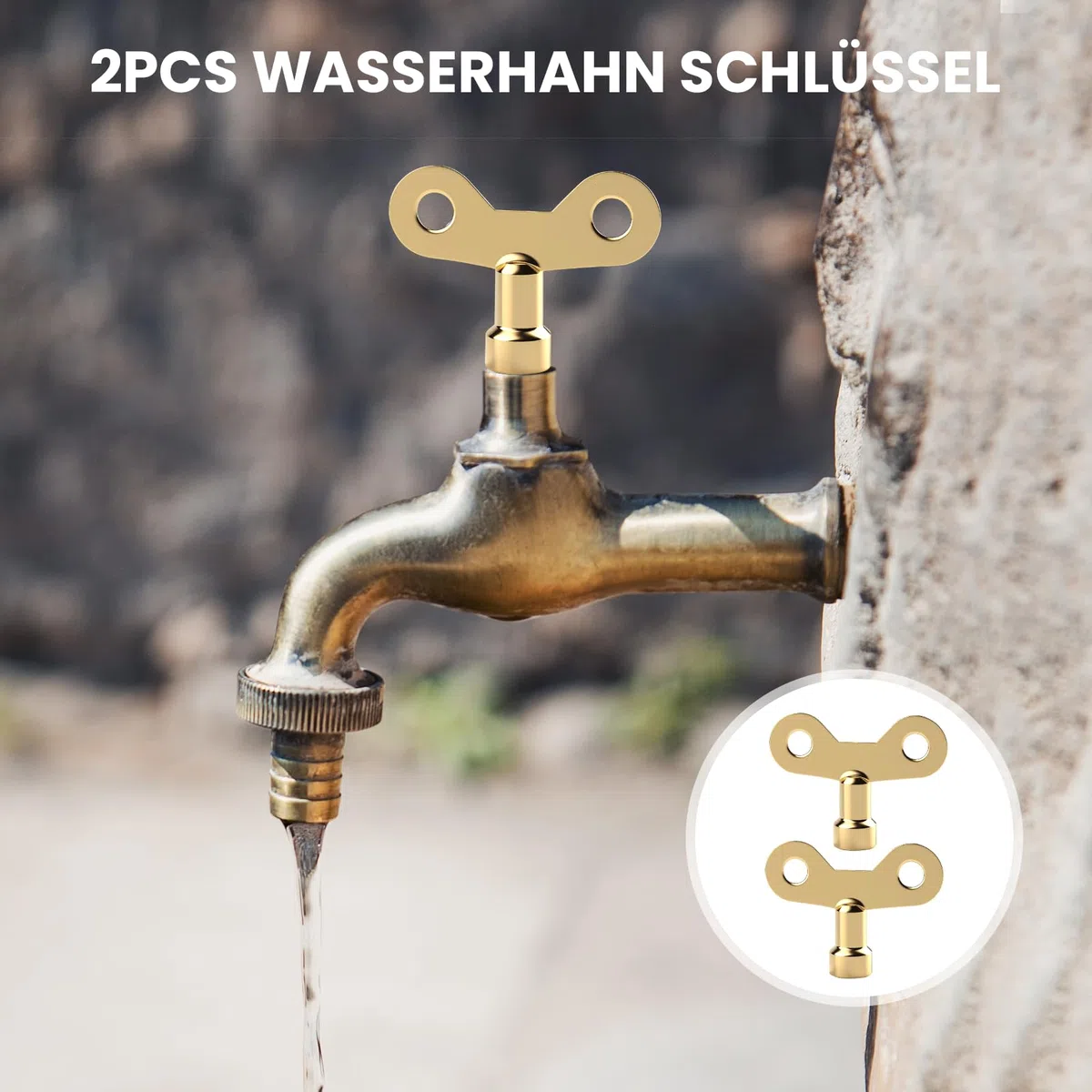 Funtery 10 Stück Universalschlüssel Wasserhahn Schlüssel, Dreikantschlüssel Vierkantschlüssel und Rundschlüsseln, 4 Kant Schlüssel, Schaltschrankschlüssel für Elektrische,Wasserhahn