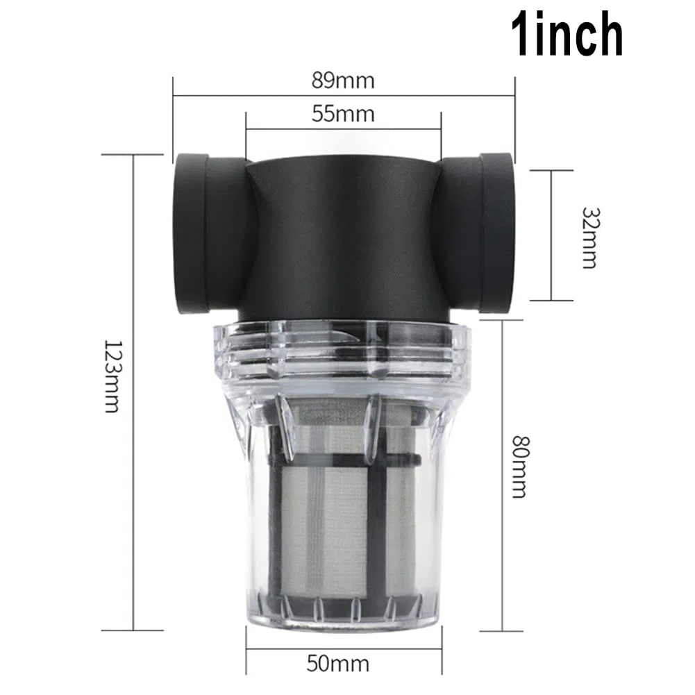 ZYWUOY Rohrleitungsfilter, Sieb, Wasserpumpenfilter mit 40/80 Mesh-Edelstahlsieb, Inline-Mesh-Sieb, Wasserpumpenfilter für die Gartenbewässerung