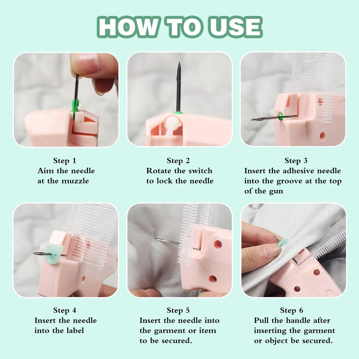 Stitchy Pistole für Kleidung Etiketten, Speedy Clothing Fixer, Stitchy Quick Clothing Fixer, Micro Stitch Gun für Clothes, Stitchy Gun mit 250 Bärenschnallen und 1650 Plastiknadeln
