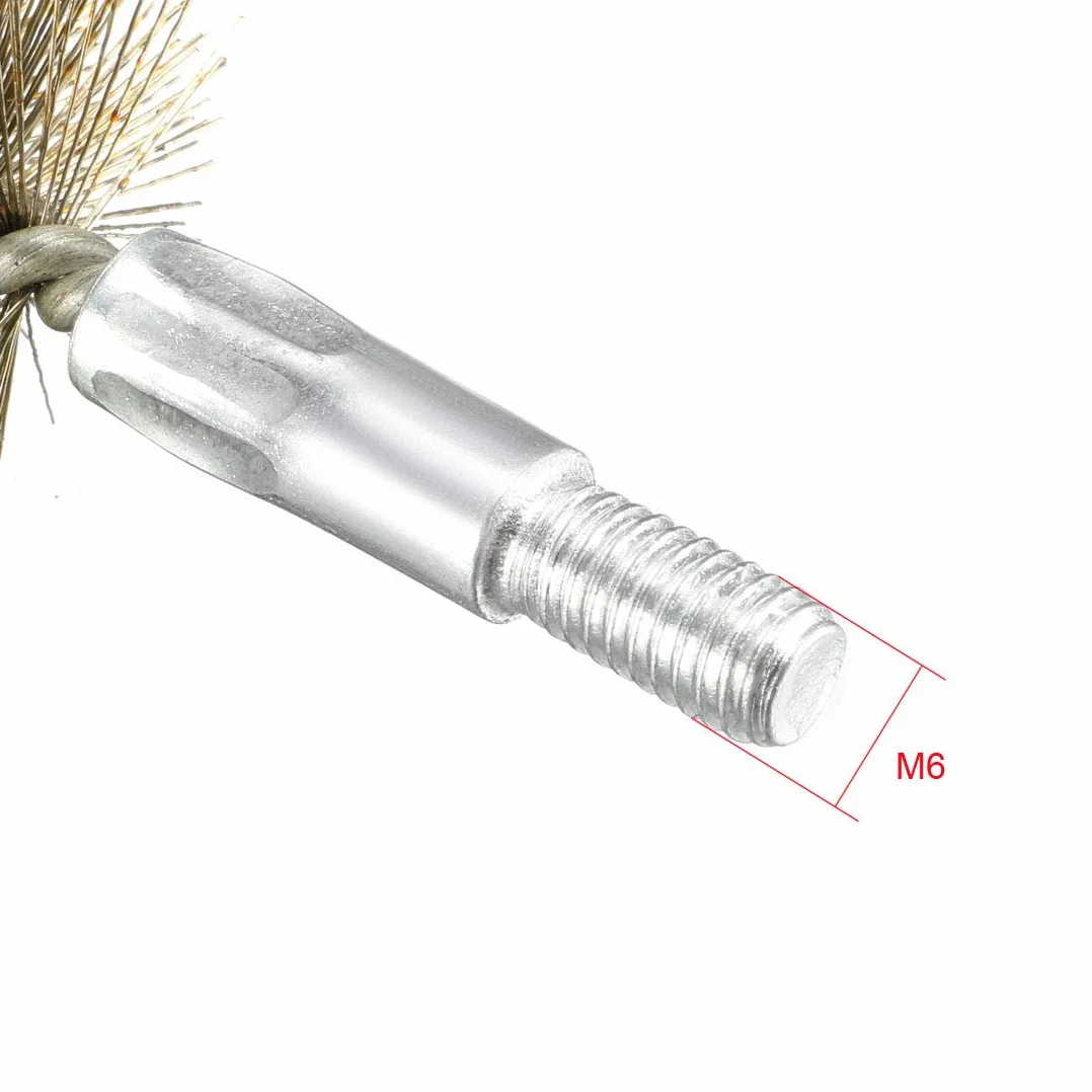 sourcing map 2Stk. M6 Stahldraht Rohr Fegen Reinigung Schornsteinbürste 25mm Durchmesser DE de