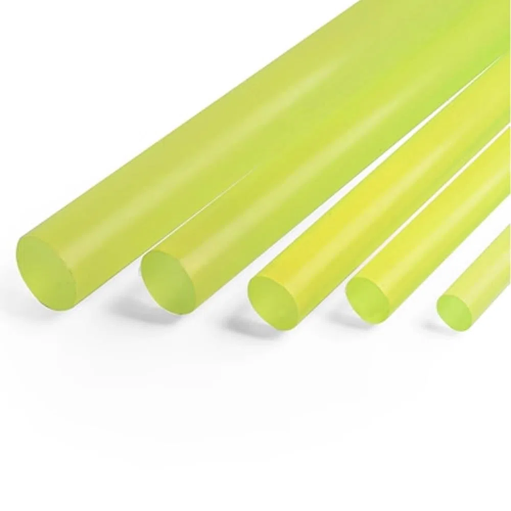 Polyurethan-Rundstab, elastischer Gummistab, Rindersehnenstab, massiver stoßdämpfender Rundstab, Durchmesser 60 mm, Länge 500 mm, 1 Stück.