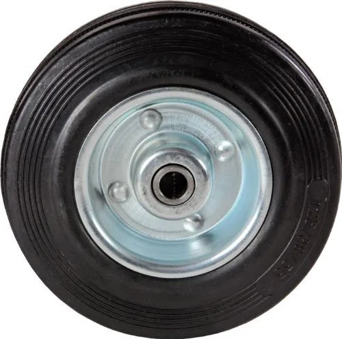 Laufrad aus Gummi (Ø Rad 200 mm. Ø Achse 20 mm. Tragkraft 180 kg).