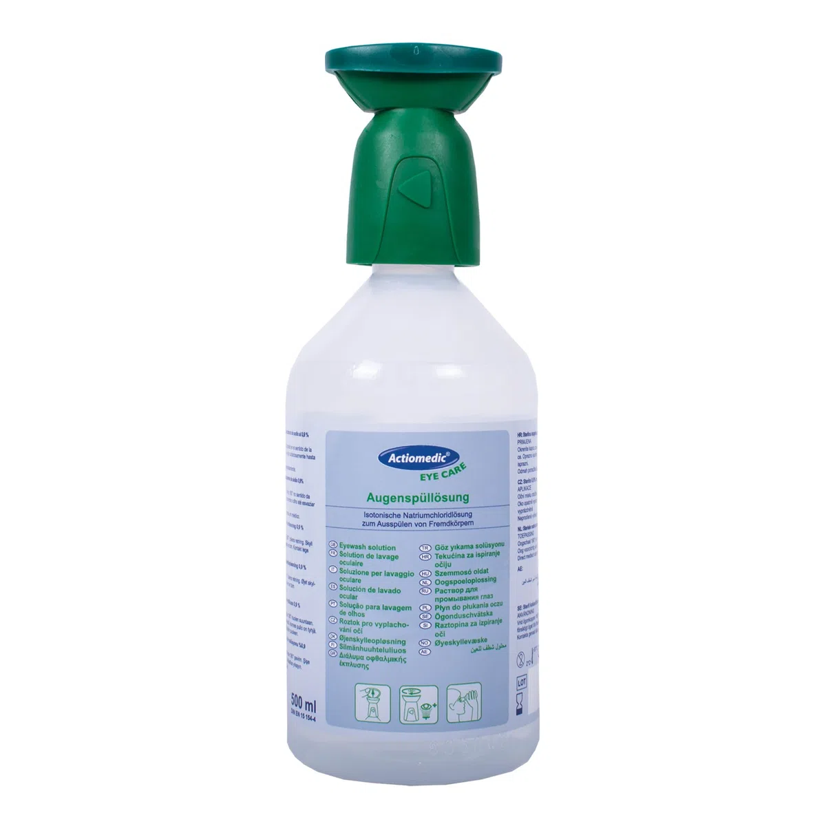 Actiomedic Augenspülflasche mit Natriumchloridlösung 0,9%, 500 ml