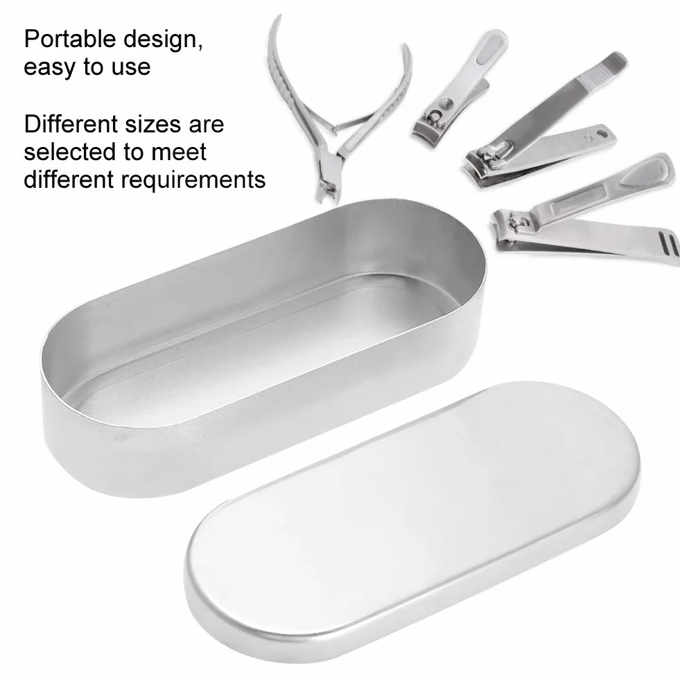 Beauty Desinfector Box Medizinischer Sterilisator aus rostfreiem Stahl, Dentalinstrumente, quadratische Schale mit Deckel, Needle Desinfektionsbox für - und